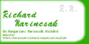 richard marincsak business card