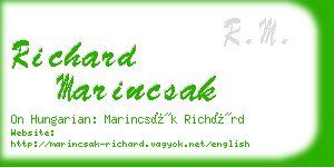 richard marincsak business card